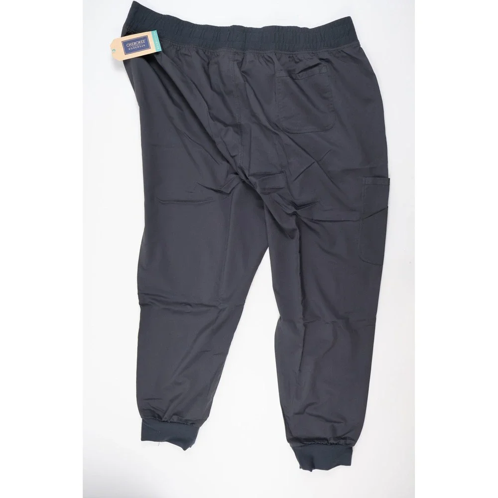 Cherokee Workwear Revolution Jogger Scrub Pants Pewter Gray 3XL NWT